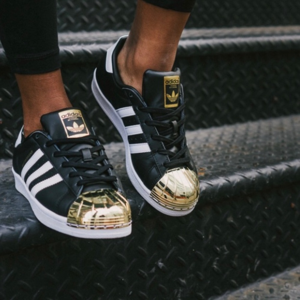 Gold shell toe adidas